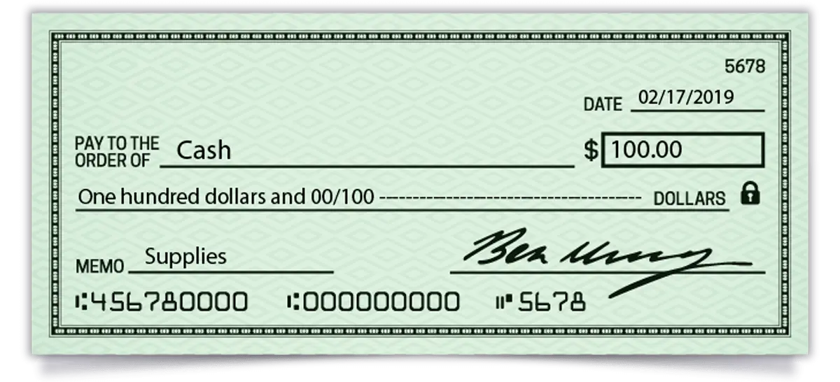 how to write a 75 dollar check