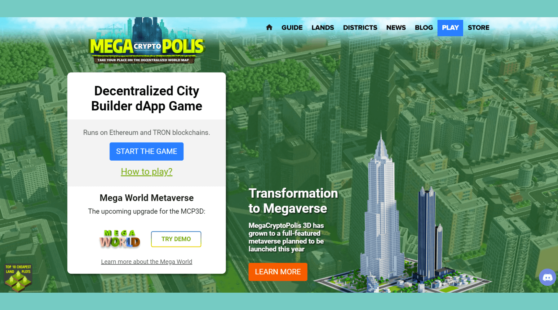 Jogo de construção de cidades MegaCryptoPolis agora funciona na rede  Ethereum e na Tron