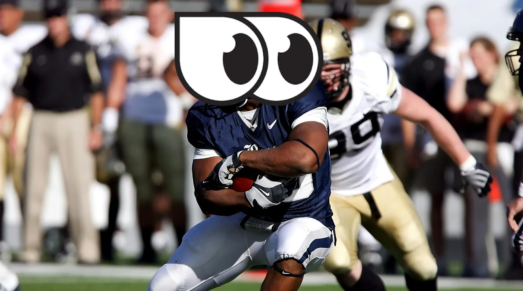 Running back with ball