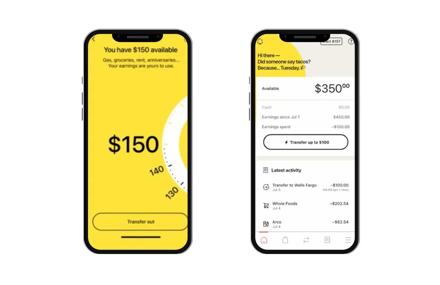 Image of EarnIn cash advance app