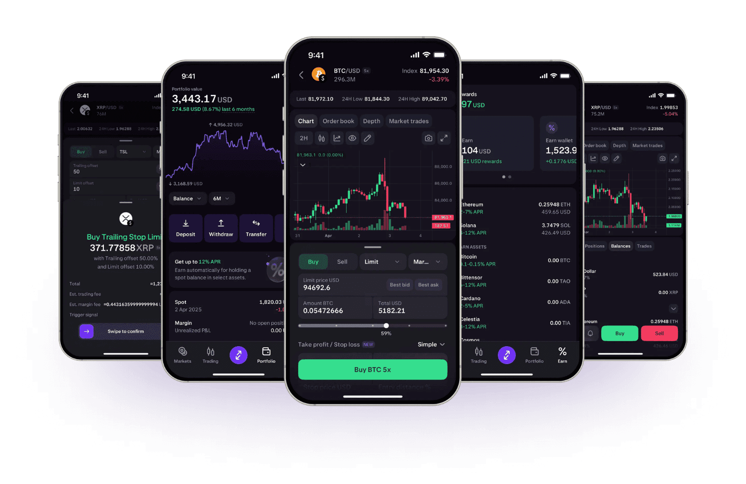 Kraken mobile app screenshot