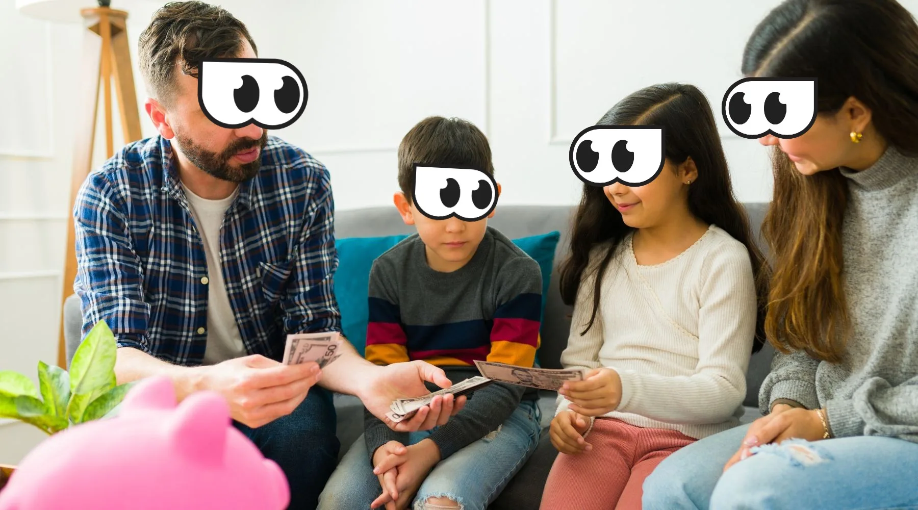 Parents giving kids money