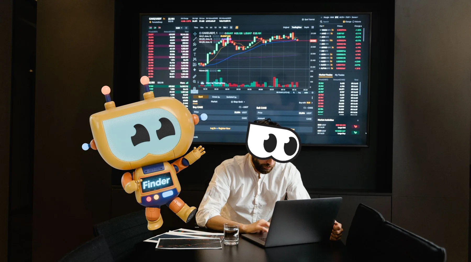 Man using agent to make trades