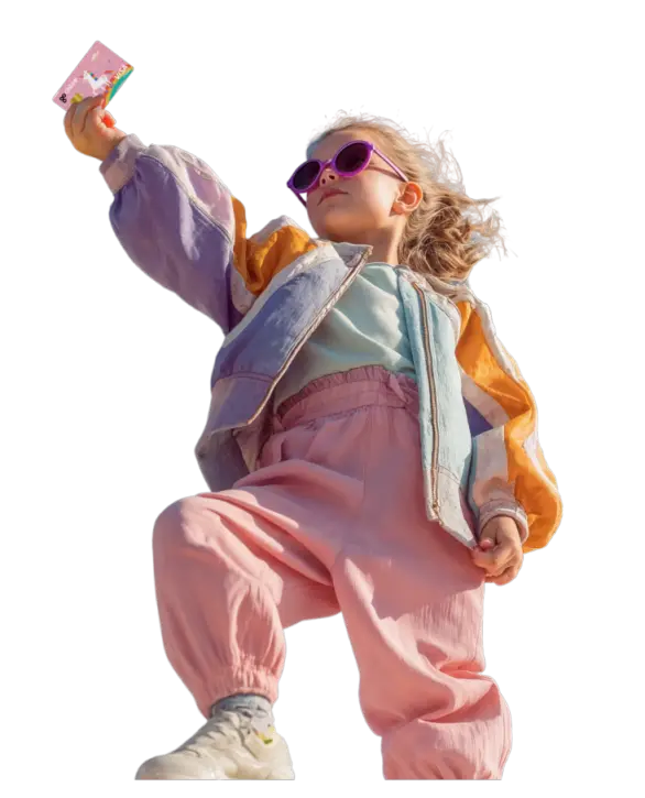 Girl with GoHenry card