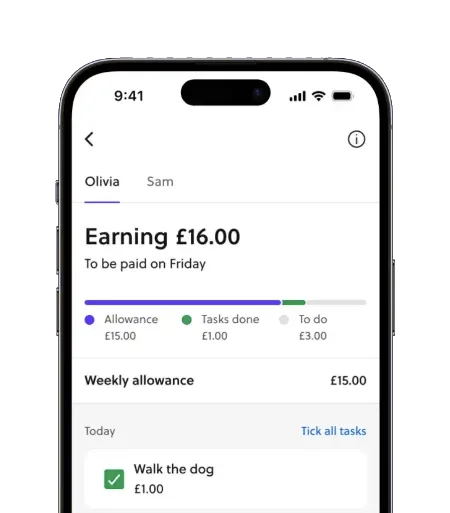 Earnings in the gohenry smart money app