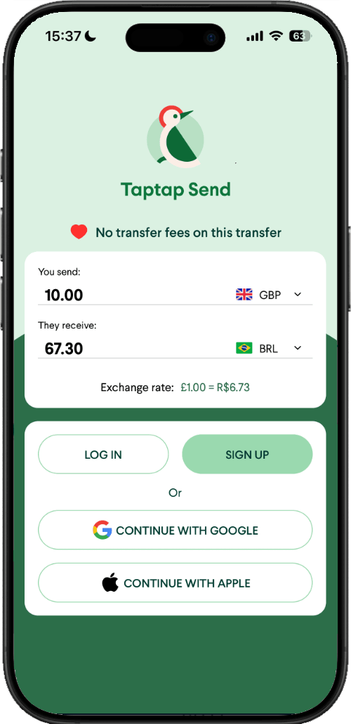 Image: Supplied Screenshot of Taptap Send's app