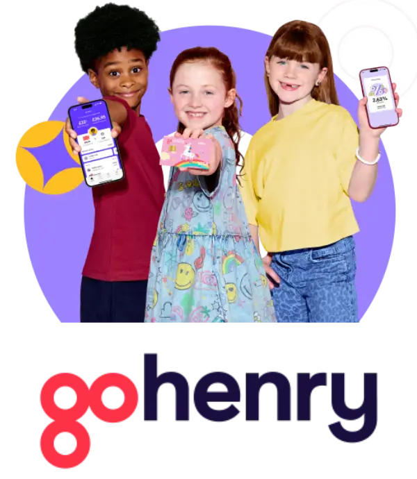 GoHenry kids with card and app