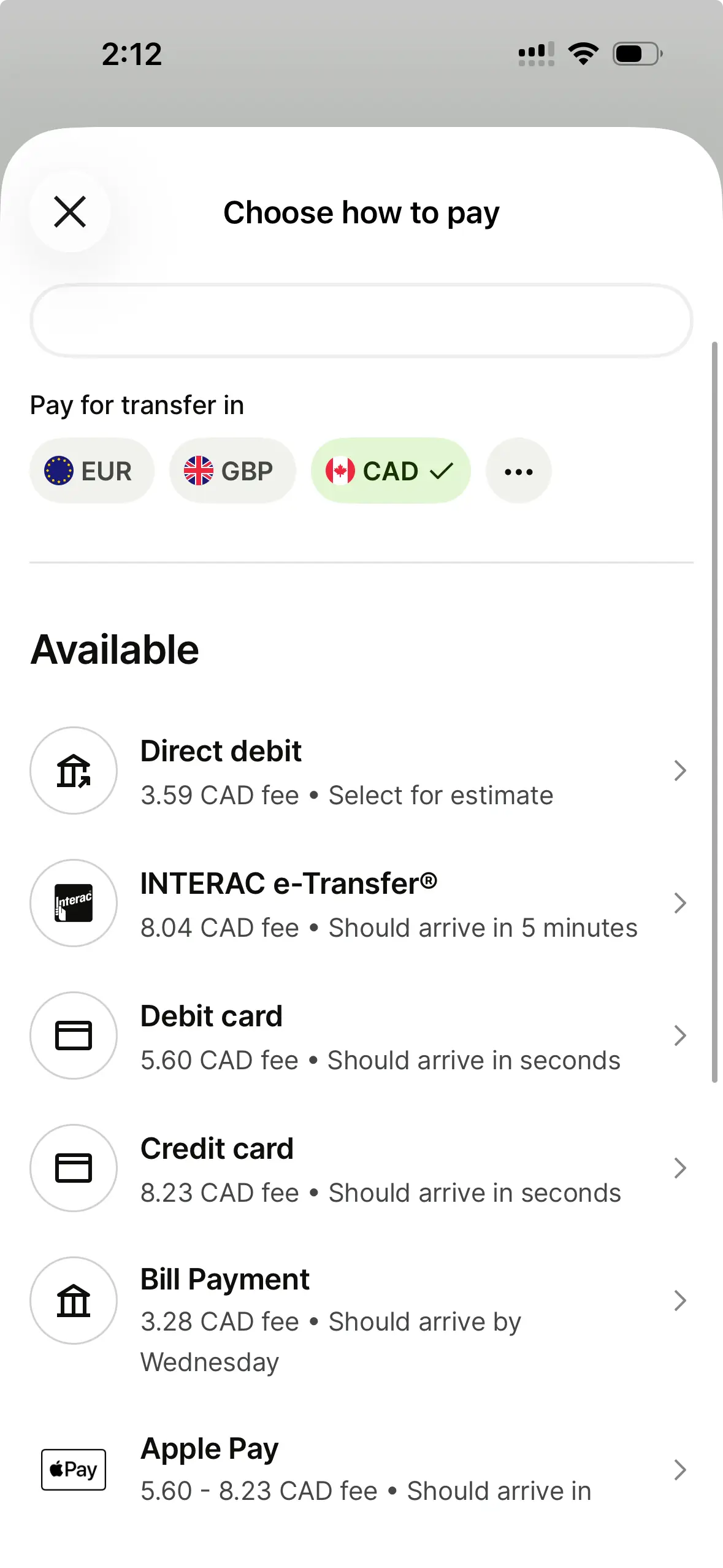 Image: Finder Preview of the Wise app
