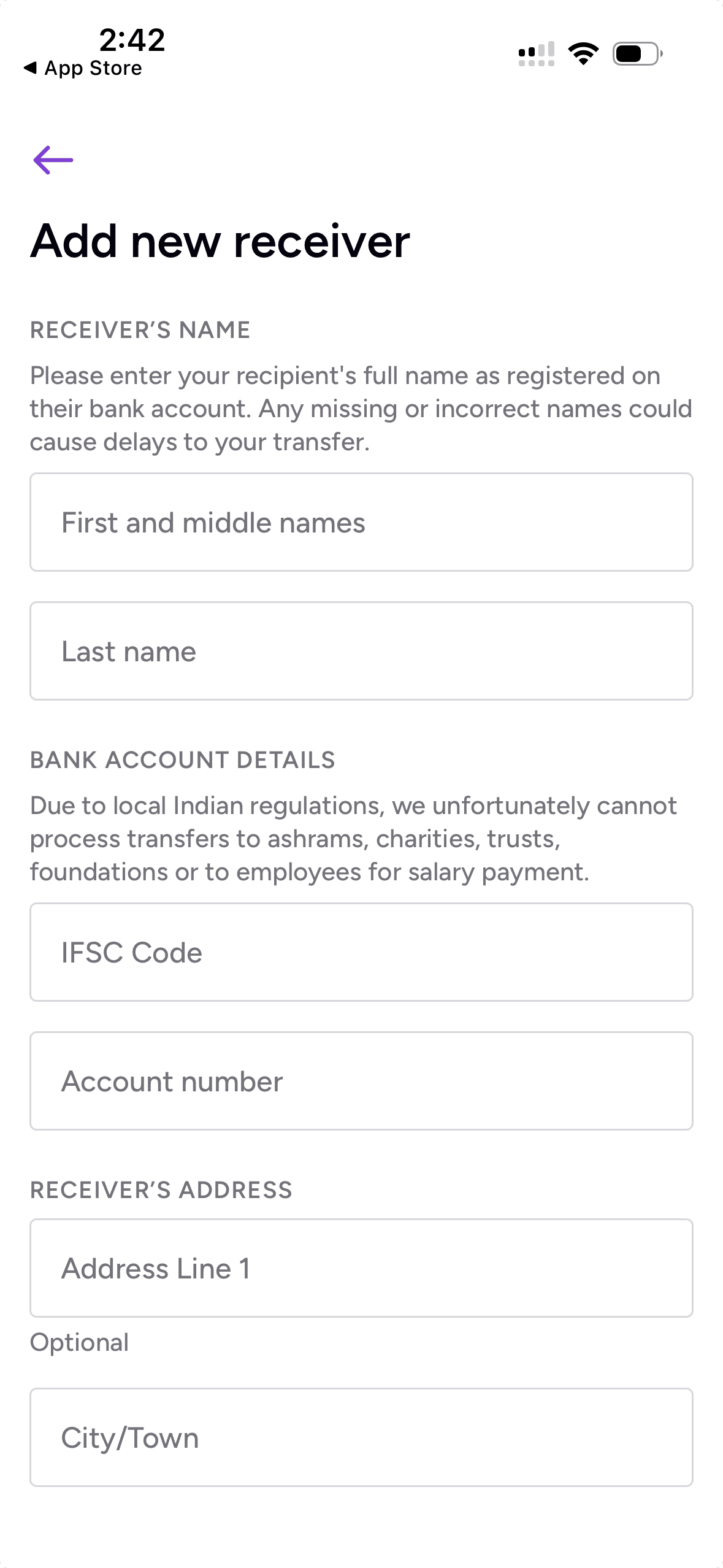 Worldremit screenshot