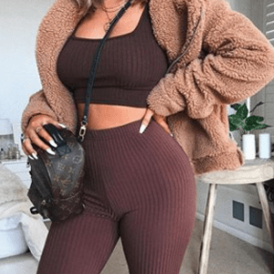 Buy Brown Leggings for Women by Plus Size Online