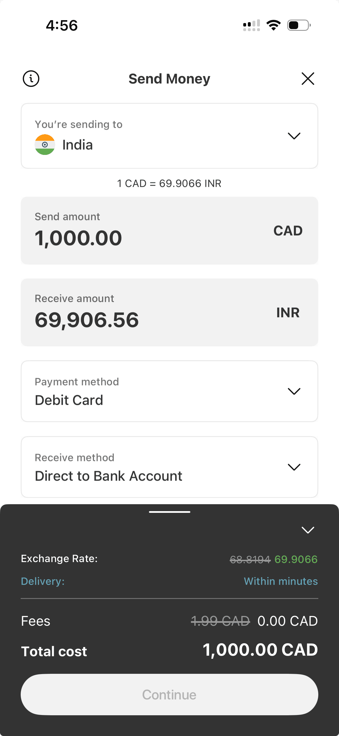 Moneygram screenshot 