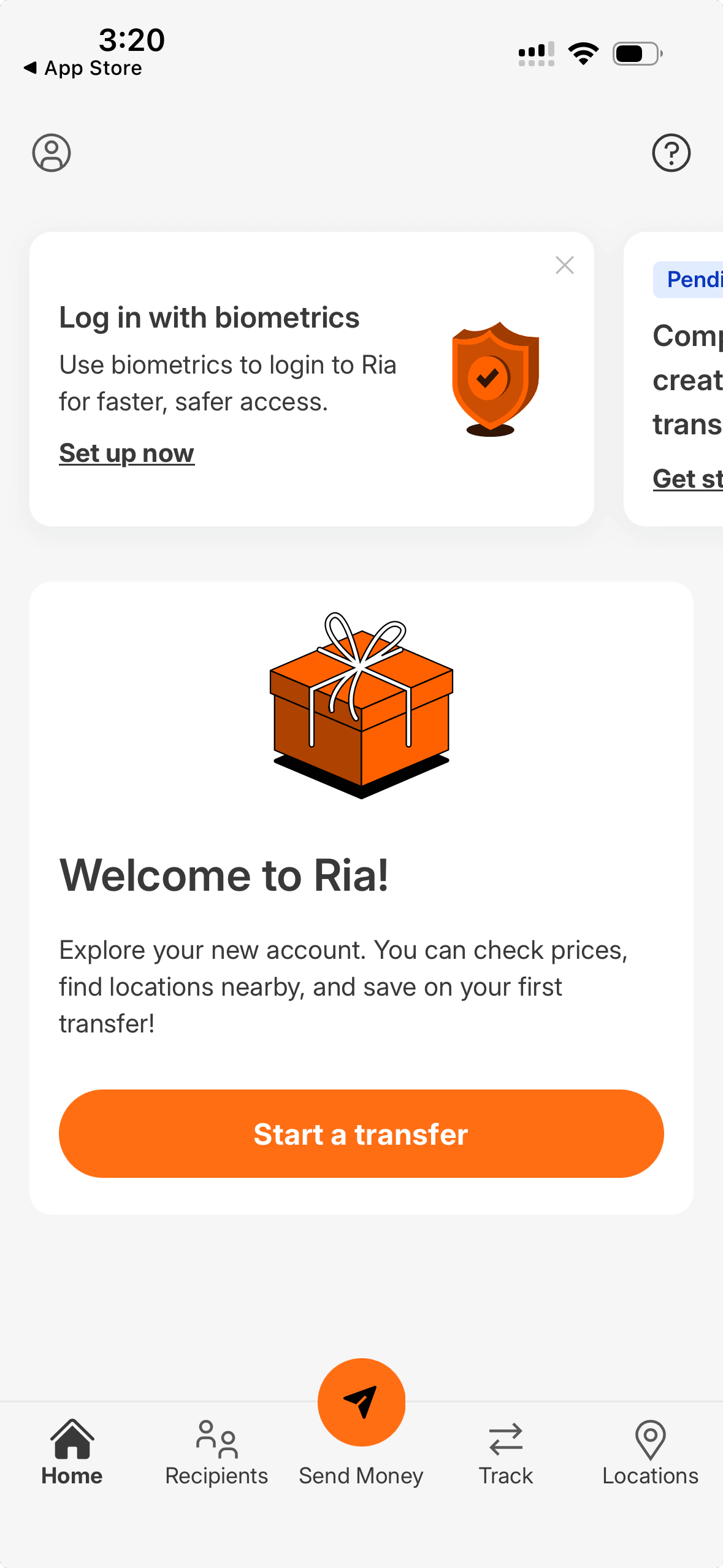 Ria app screenshot
