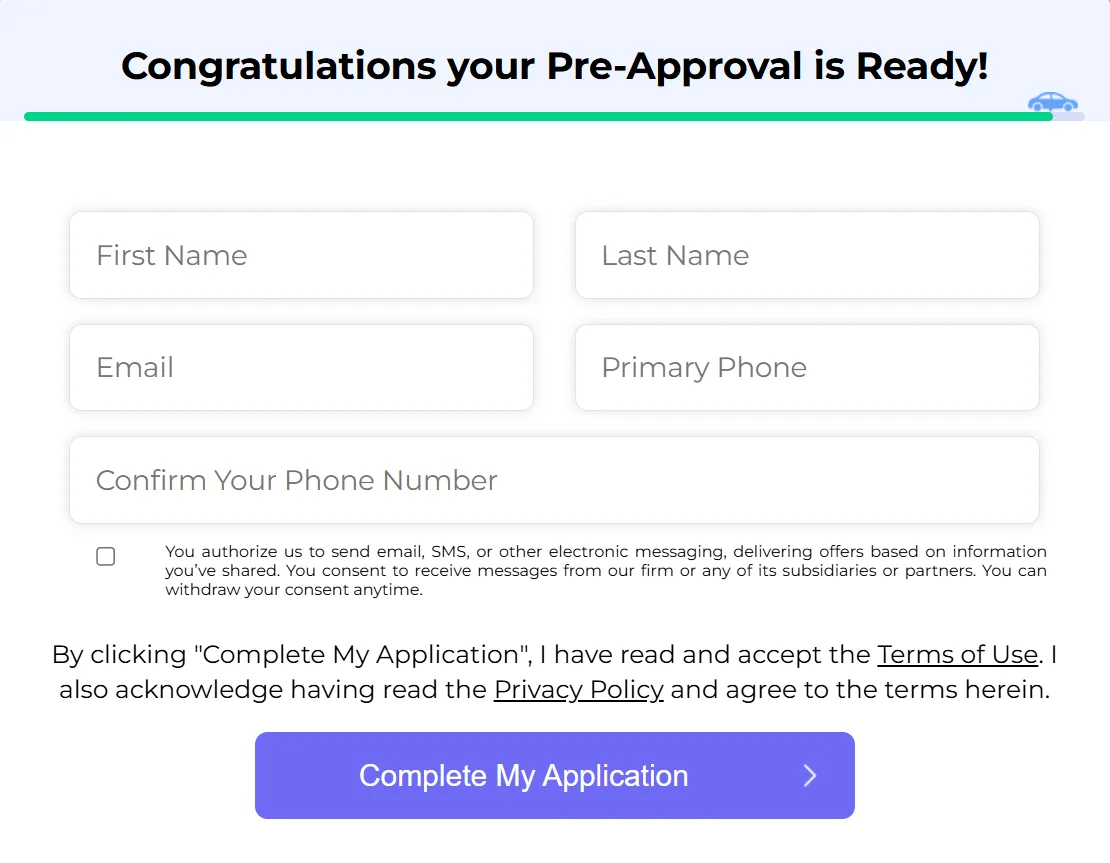 CarsFast application step 14