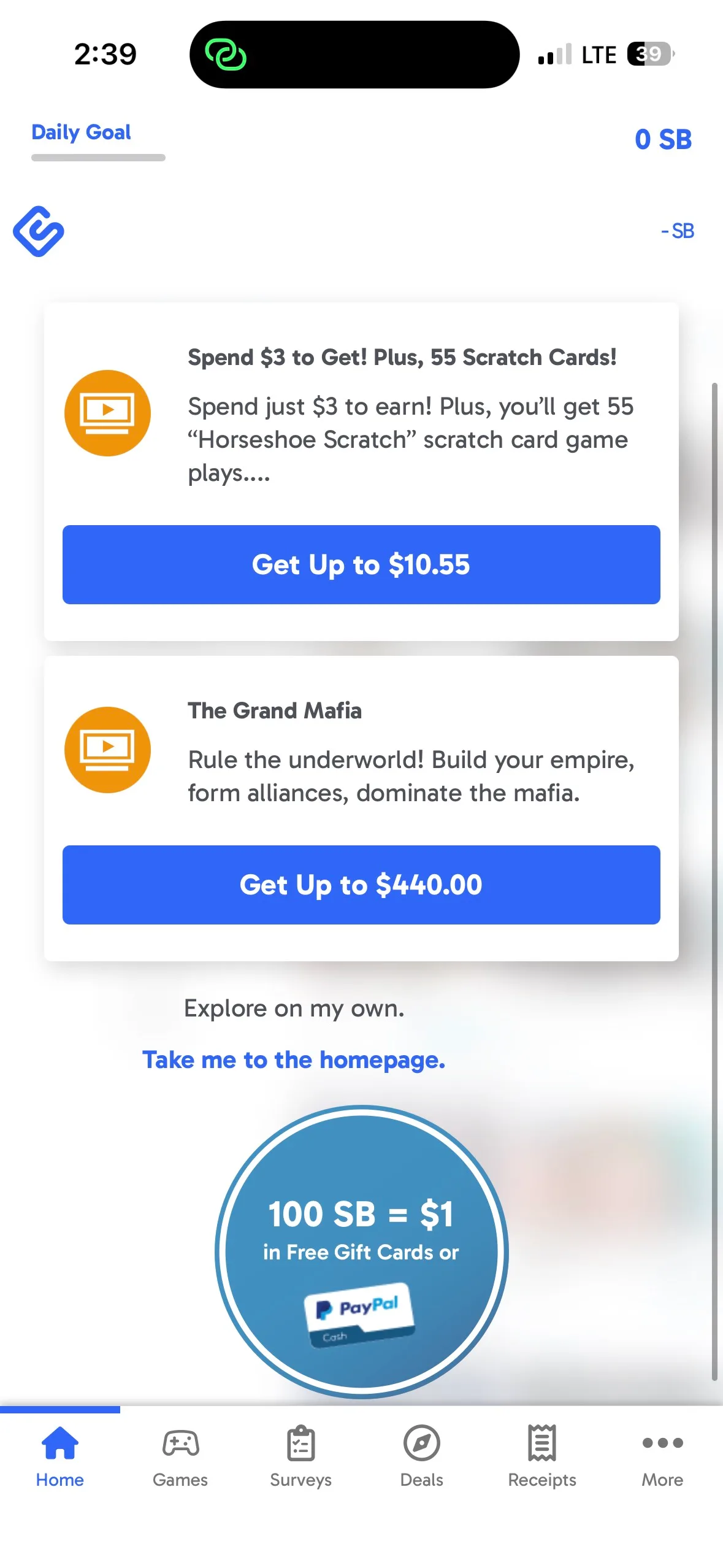 Swagbucks app