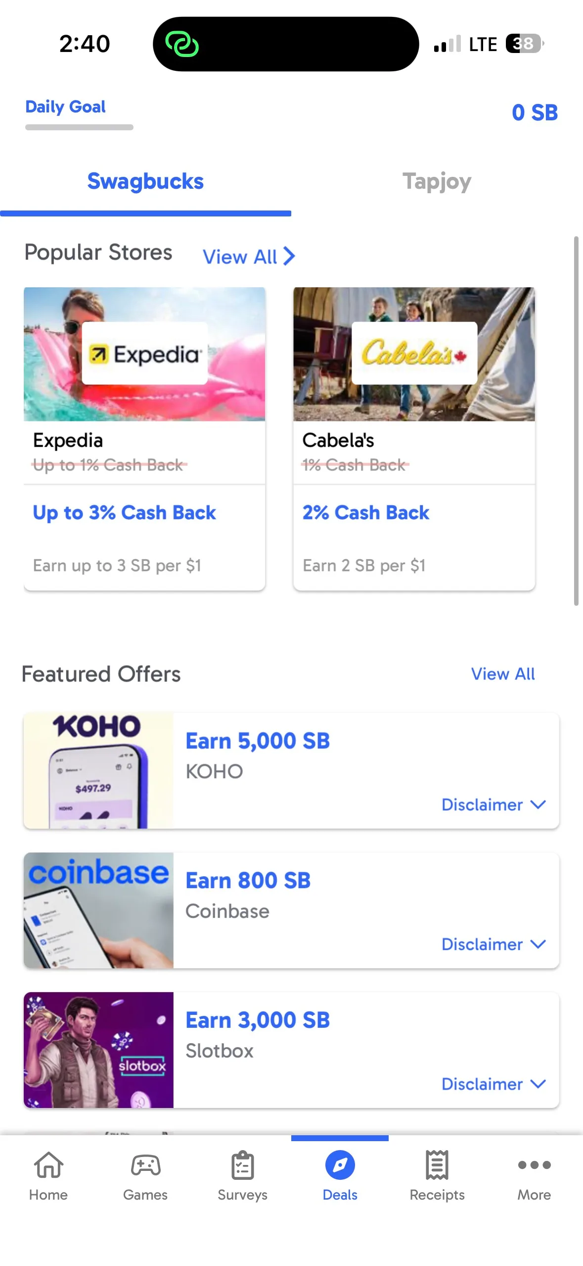 Swagbucks app