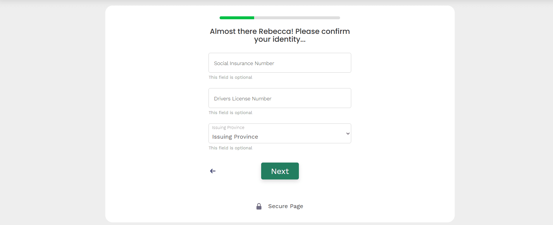 Green Loans application