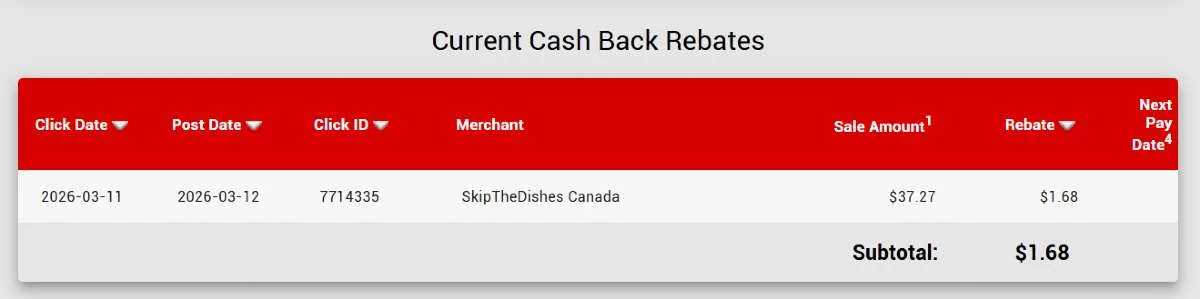 Great Canadian Rebates Screenshot 