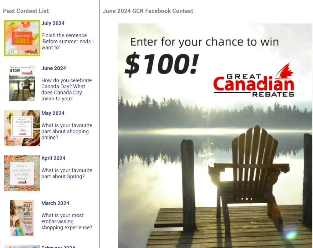 Great Canadian Rebates Screenshot 