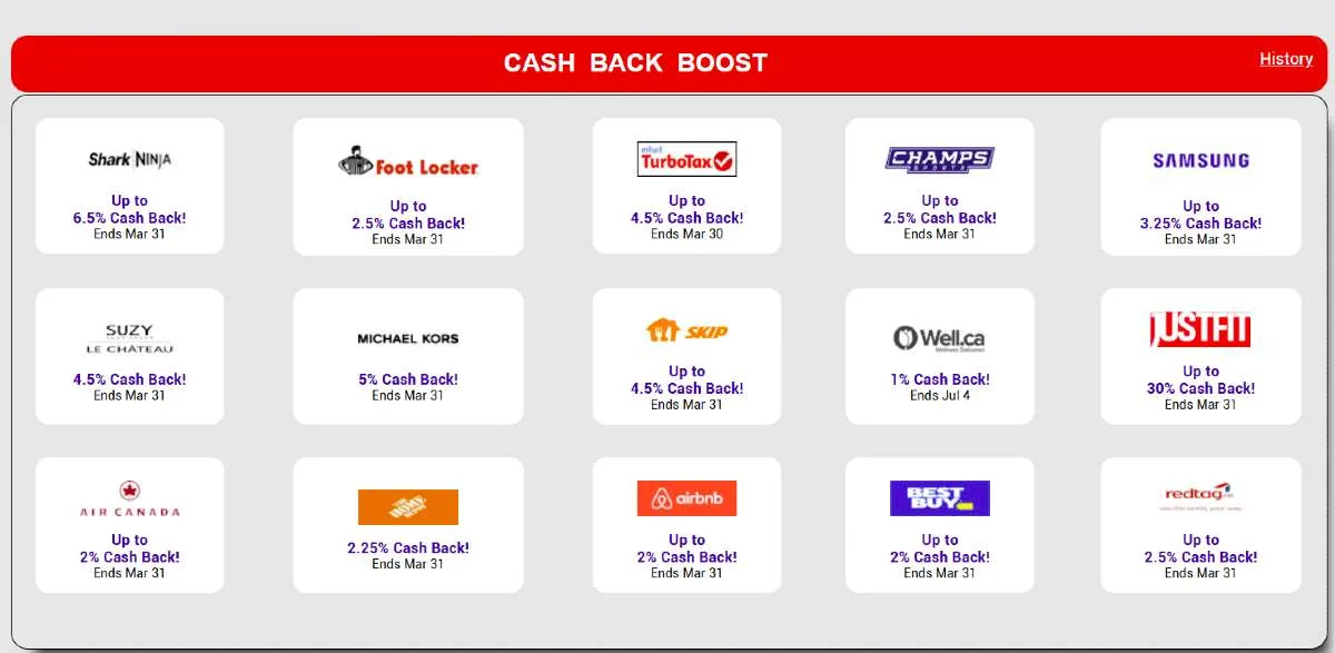 Great Canadian Rebates Screenshot 