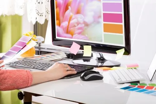 Person doing graphic design on a computer