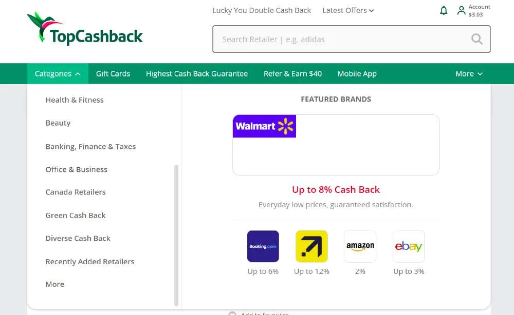 TopCashback screenshot