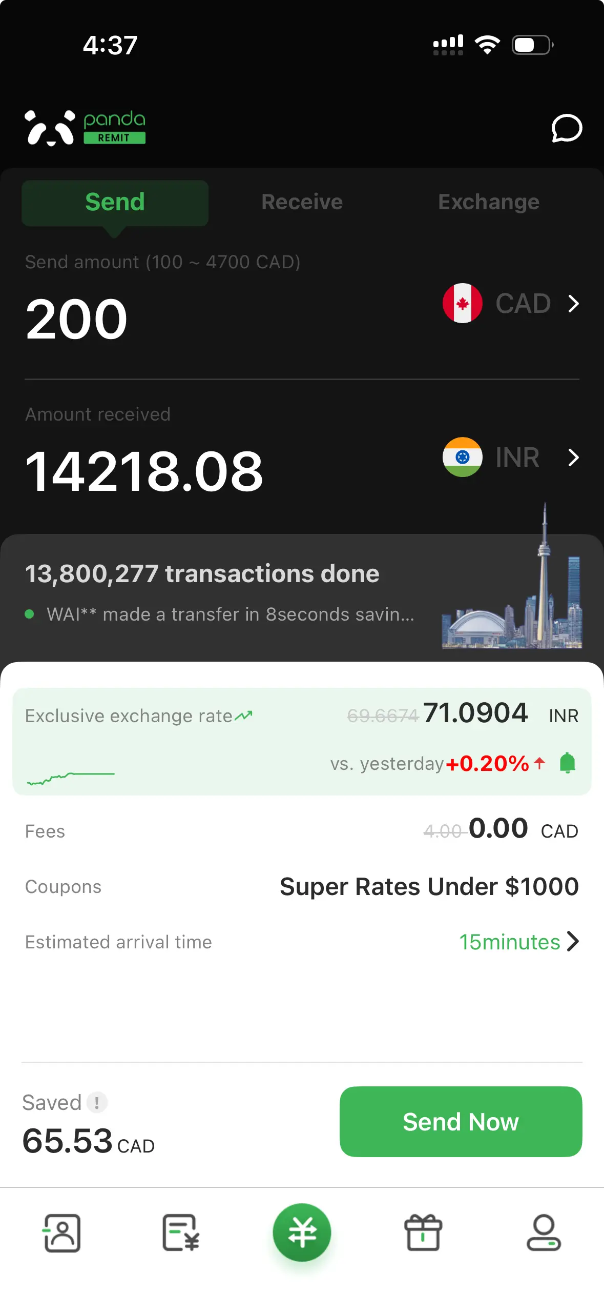 Panda Remit Screenshot