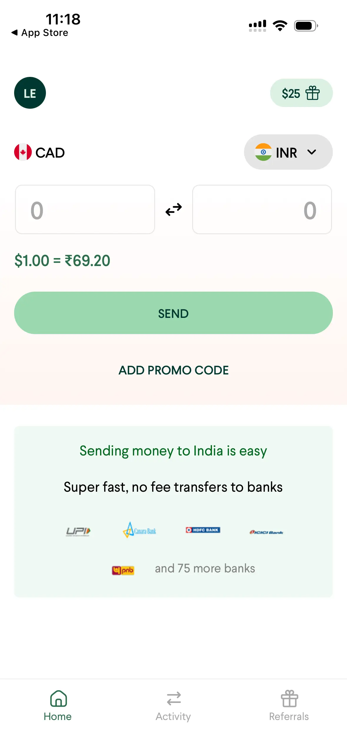 TapTapSend Screenshot