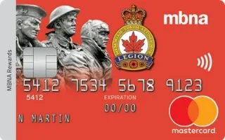 The Royal Canadian Legion MBNA Rewards Mastercard
